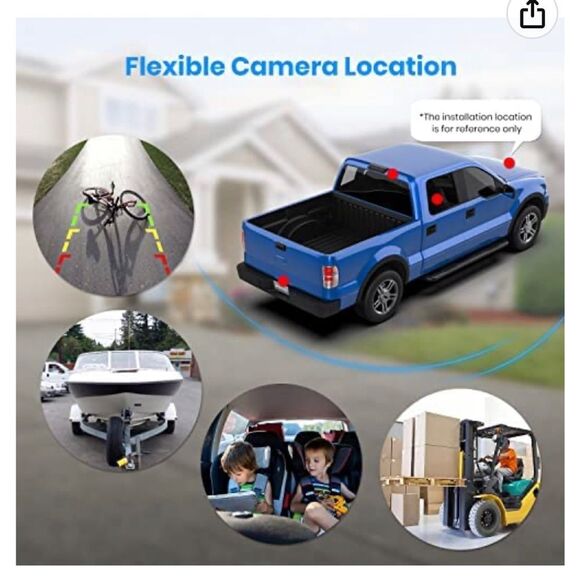 Autovox solar wireless auto rear backup camera w/5”lcd monitor/screen - Picture 7 of 14